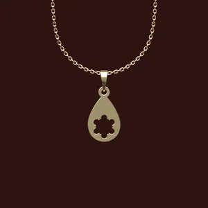 گردنبند طلا 18 عیار زنانه مدوپد مدل گل کد X2-1-1023