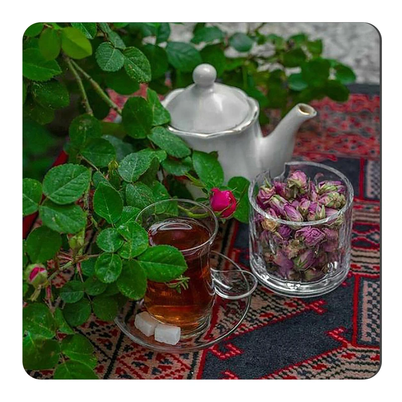 مگنت طرح قوری چایی و گل محمدی کد wmg2840