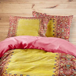 سرویس روتختی مدوپد طرح قالیچه قشقایی هدیش نوباف مدل C-bijar-M49 یک نفره 4 تکه