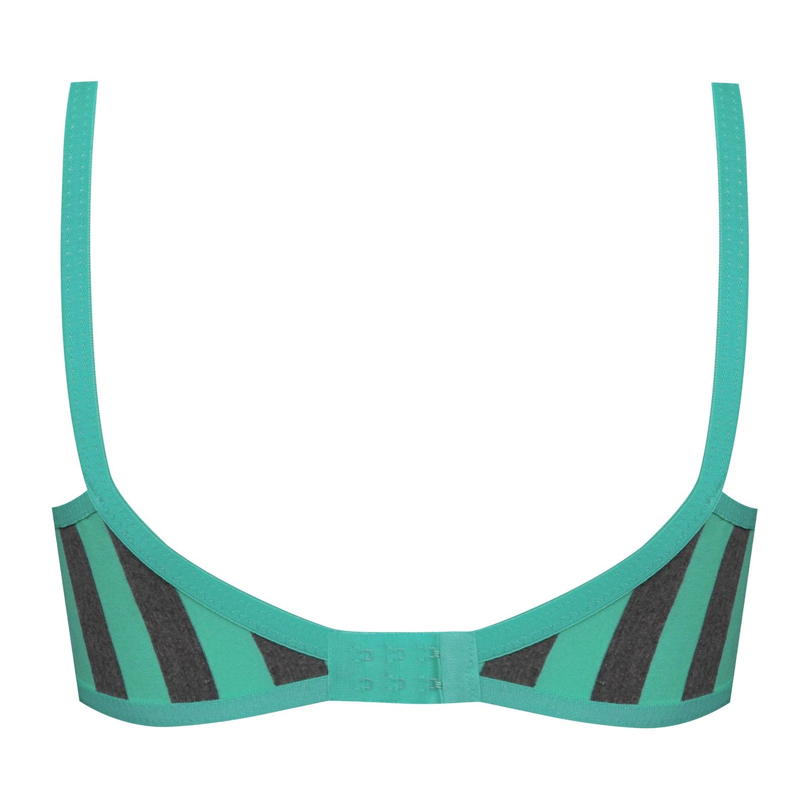 سوتین زنانه ماییلدا مدل راهراه بدون فنر کد 5046 رنگ سبزآبی -  - 3