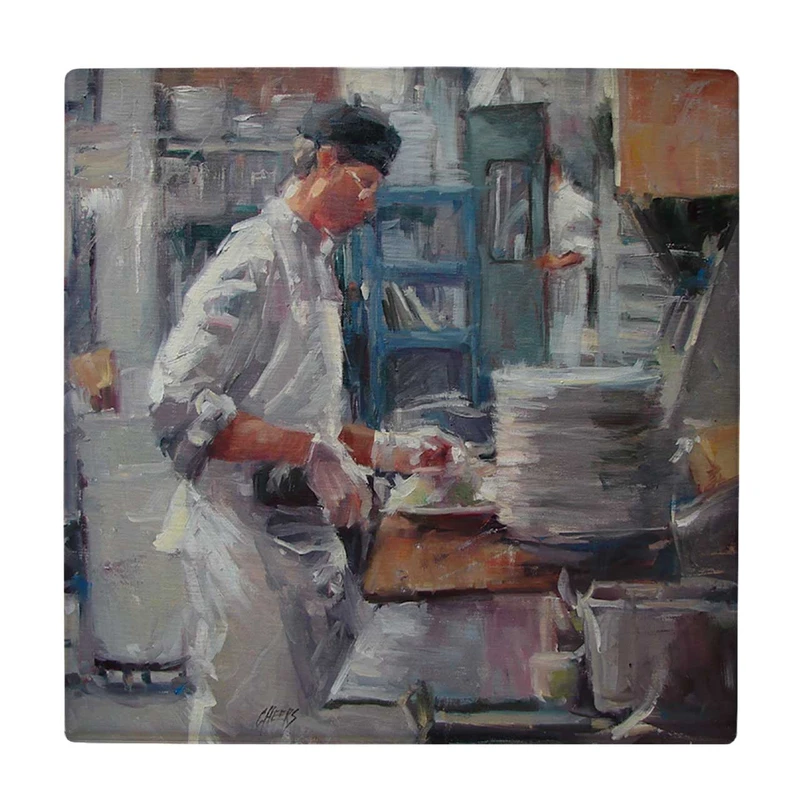 زیر لیوانی  طرح نقاشی آشپز کد    5989850_4929