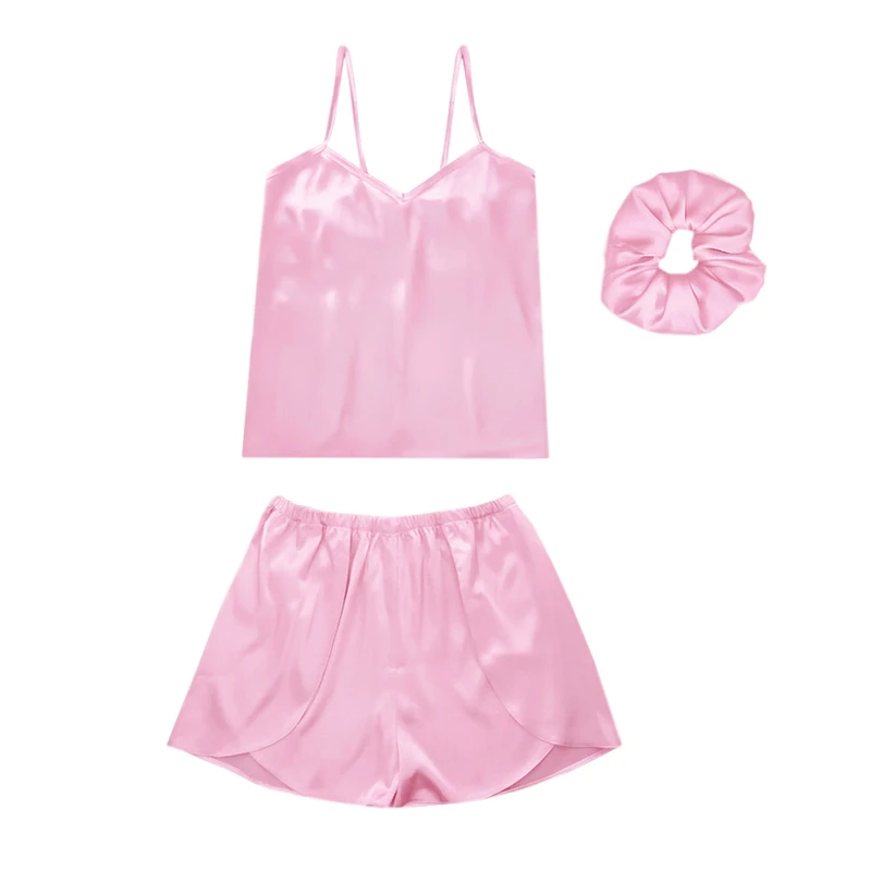 لباس خواب زنانه مدل ساتن ابریشم پاستیلی کد 66804