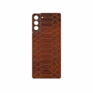MAHOOT Brown-Snake-Leather Cover Sticker for Samsung Galaxy S21 Plus 5G