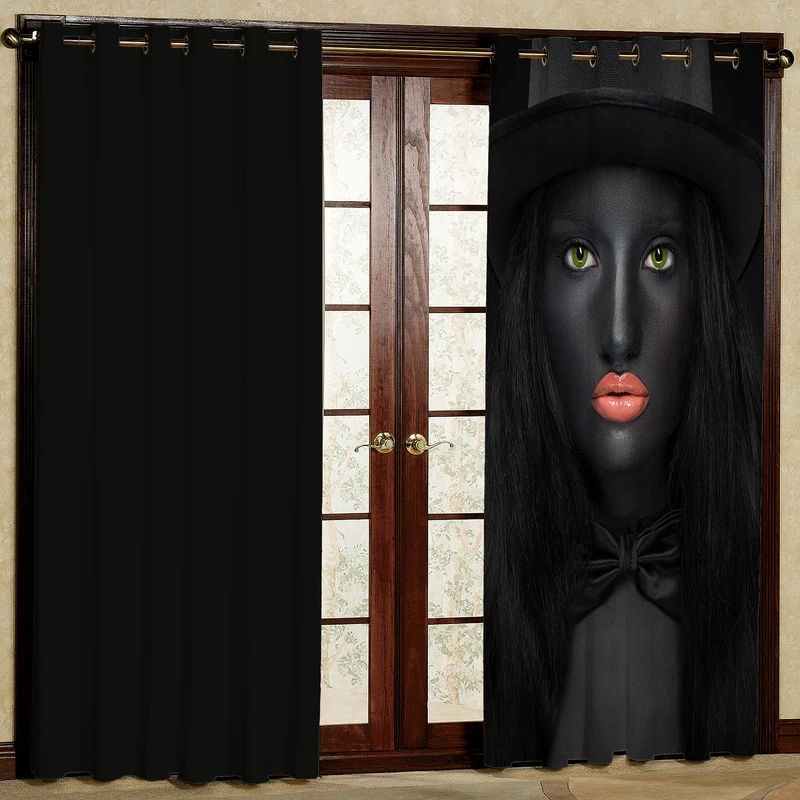    پرده مدل دختر مخمل پانچی کد 743 سایز 140x280 سانتی متر