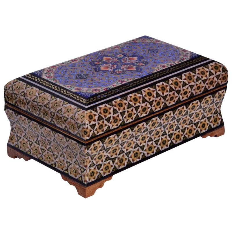 جعبه جواهرات خاتم کاری طرح رامش کد 16