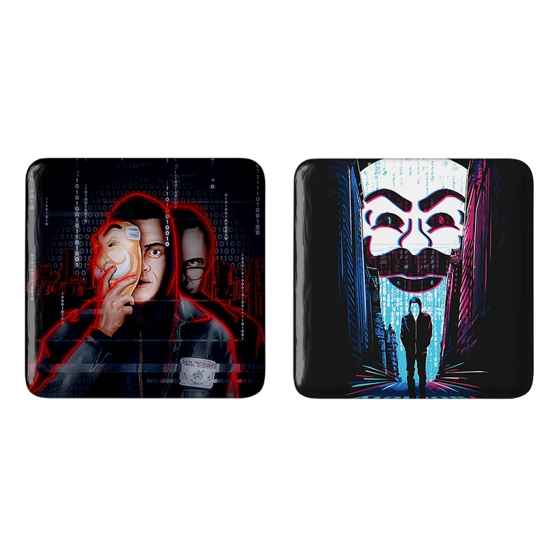 مگنت خندالو طرح الیوت الدرسون سریال آقای ربات Mr.Robot کد 1024010235 مجموعه 2 عددی