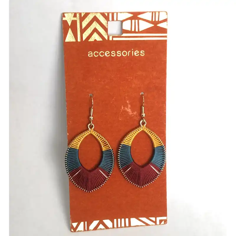 گوشواره زنانه اکسسورایز مدل دستبافت رنگی