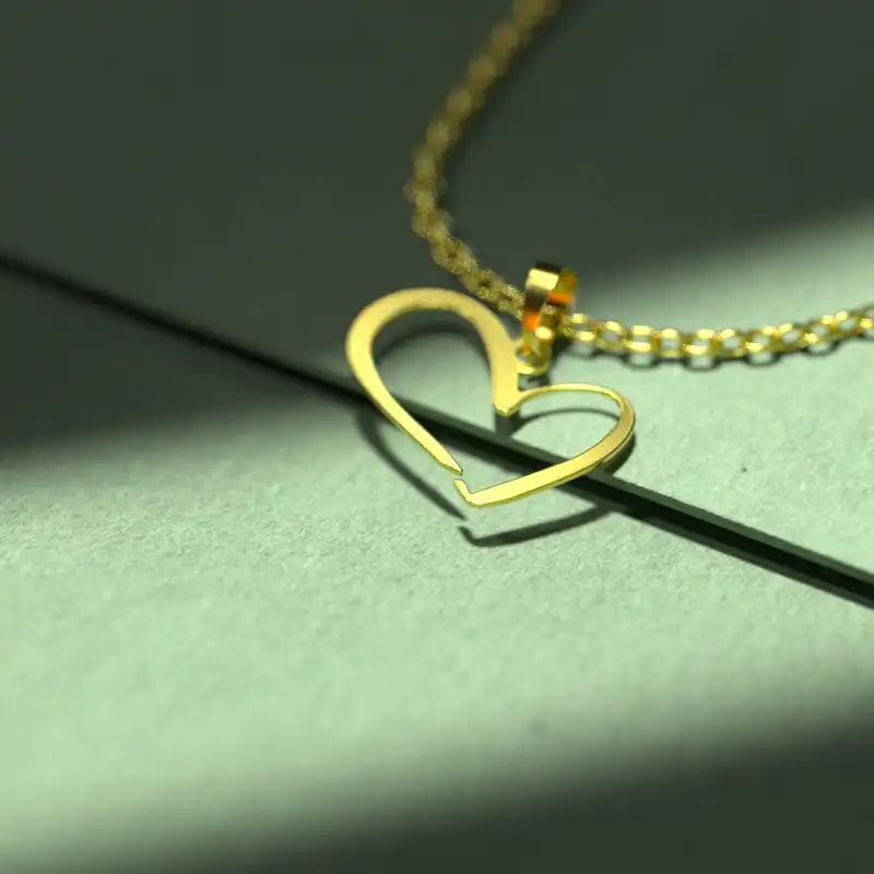 گردنبند طلا 18 عیار زنانه مدوپد مدل قلب کد E1092