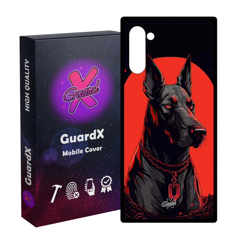 کاور گارد ایکس طرح سگ مدل Glass10621 مناسب برای گوشی موبایل سامسونگ Galaxy Note 10