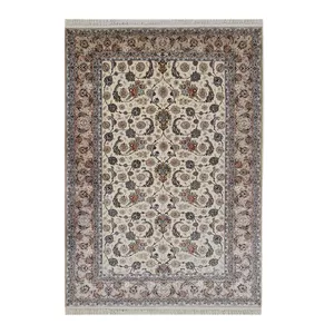 فرش قدیمی شش متری مدل اصفهان کد 1527 یک جفت