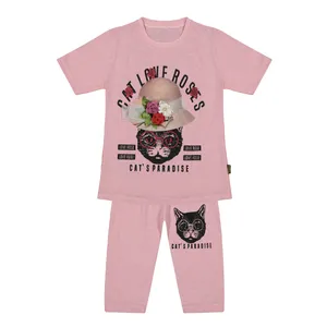 ست تی شرت و شلوارک دخترانه بانالی مدل کتی کد 3561