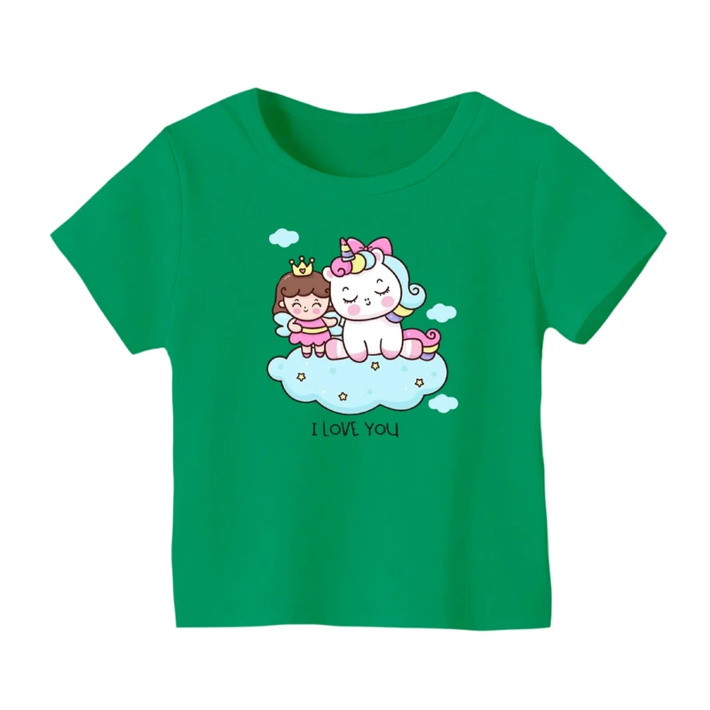 تی شرت آستین کوتاه بچگانه مدل یونیکورن کد ۱۴