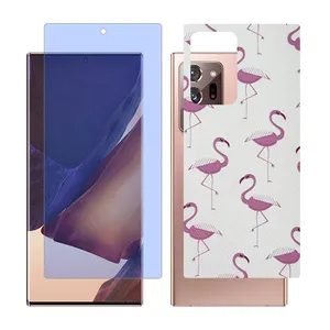 Glass Together model matte anti blue screen protector suitable for Samsung Galaxy Note20 Ultra 5G mobile phone with cover sticker on the back of the phone  