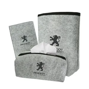 سطل زباله خودرو این چنتا مدل PJ-3 به همراه جای دستمال کاغذی و دفترچه یادداشت سرویس و نگهداری خودرو