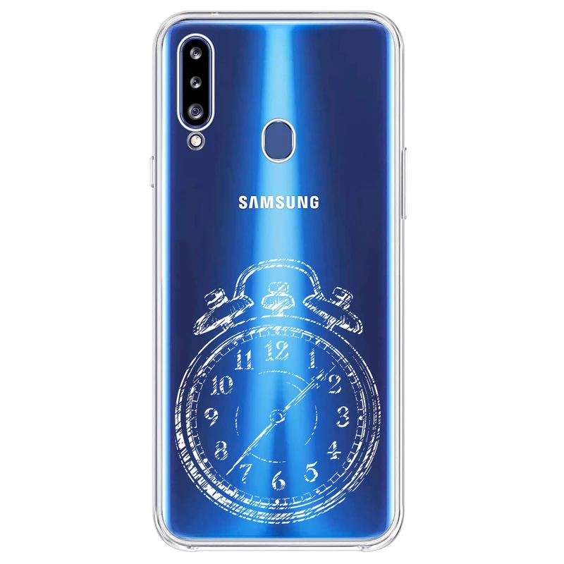 کاور مگافون طرح ساعت مدل C64-W مناسب برای گوشی موبایل سامسونگ Galaxy A20 S