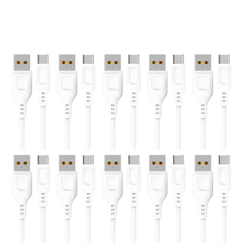 کابل تبدیل USB به USB-C دنمن مدل D01T - A52 مجموعه 10 عددی