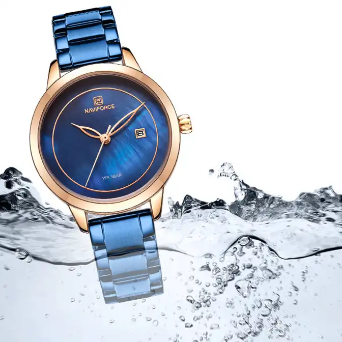 ساعت مچی عقربه ای زنانه نیوی فورس مدل NF5008blu