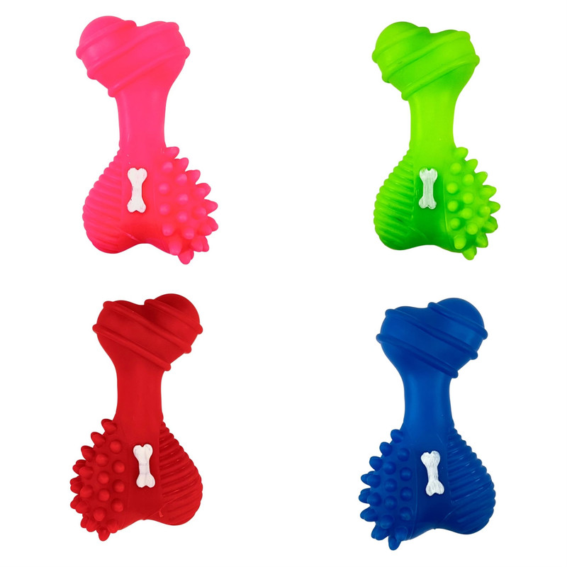 اسباب بازی سگ و گربه مدل استخوان پلاستیکی سوت دار کد 0144D