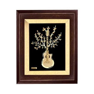 تابلو طلا کوب مارک گلد طرح گیتار کد TF186