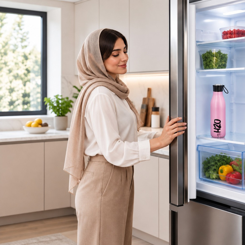 قمقمه ورزشی مدل H2O با حجم 750 میلی‌لیتر و طراحی ارگونومی