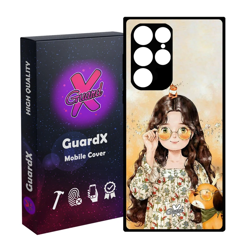 کاور گارد ایکس طرح Girl مدل Glass10253 مناسب برای گوشی موبایل سامسونگ Galaxy S23 Ultra