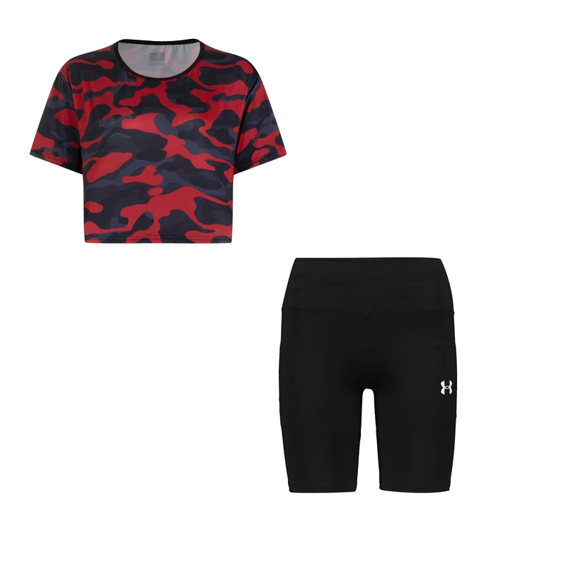 ست کراپ و شلوارک ورزشی زنانه مدل 56-69 