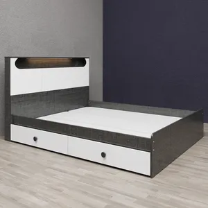 تخت خواب دو نفره وینه چوب مدل آرتا سایز 160x200 سانتی متر