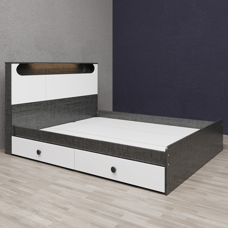 تخت خواب دو نفره وینه چوب مدل آرتا سایز 160x200 سانتی متر