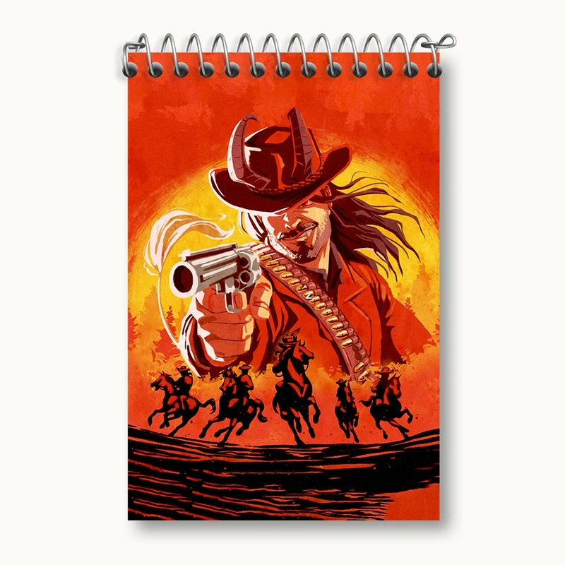 دفتر یادداشت 50 برگ خندالو مدل بازی رد دد (Read dead) کد F744