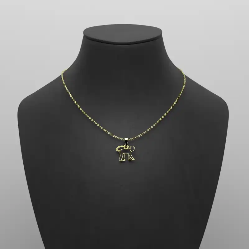 گردنبند طلا 18 عیار زنانه مدوپد مدل میمون کد B3-1-1003