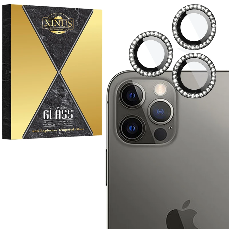 محافظ لنز دوربین شیشه‌ای ژینوس مدل RINX مناسب برای گوشی موبایل اپل iPhone 12 Pro