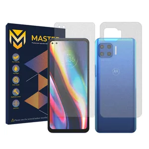 Master Resistant model matte screen protector suitable for Motorola Moto G 5G Plus mobile phone along with the back protector