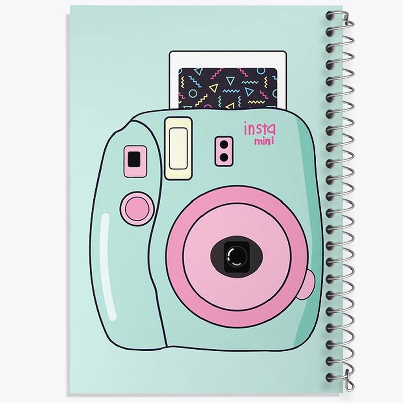 دفتر ژورنال نویسی 50 برگ خندالو مدل نقطه ای طرح دوربین عکاسی کد N2059