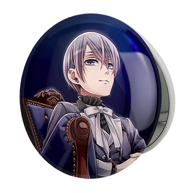 آینه جیبی خندالو طرح شیل انیمه خادم سیاه مدل تاشو کد 16308