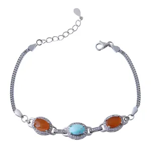      دستبند نقره زنانه بازرگانی میلادی کد DP_141