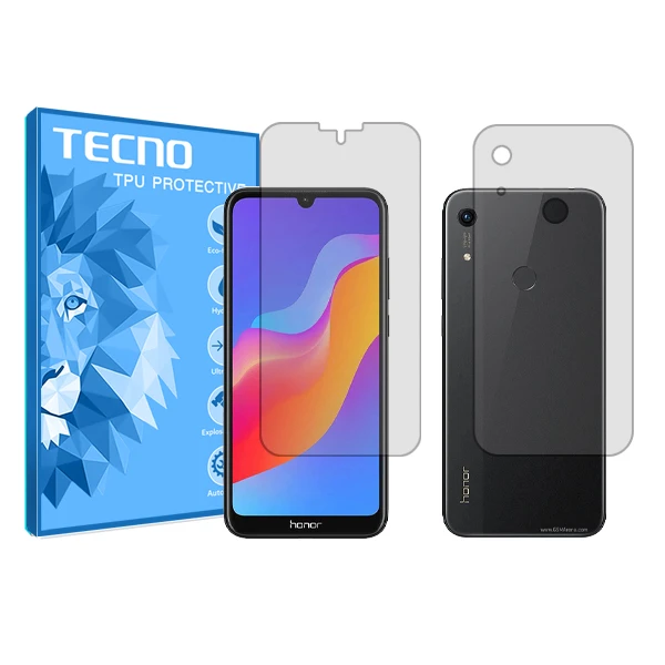 محافظ صفحه نمایش شفاف تکنو مدل HyGEL مناسب برای گوشی موبایل آنر 8A به همراه محافظ پشت گوشی