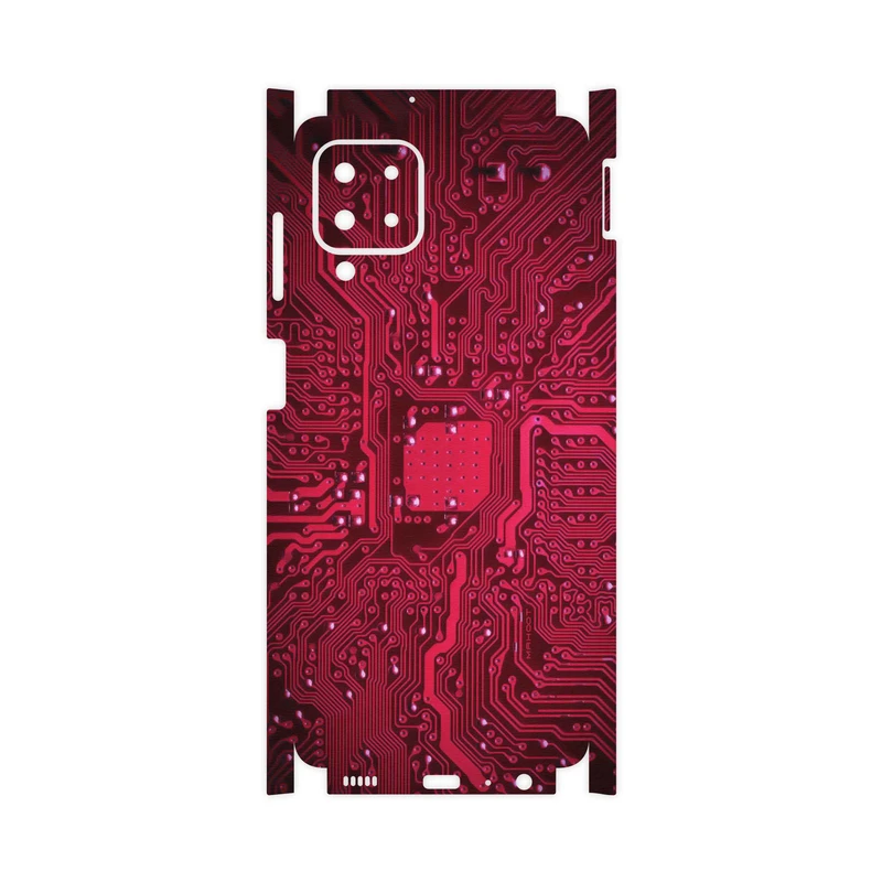 برچسب پوششی ماهوت مدل Red-Printed-Circuit-Board-FullSkin مناسب برای گوشی موبایل سامسونگ Galaxy M22