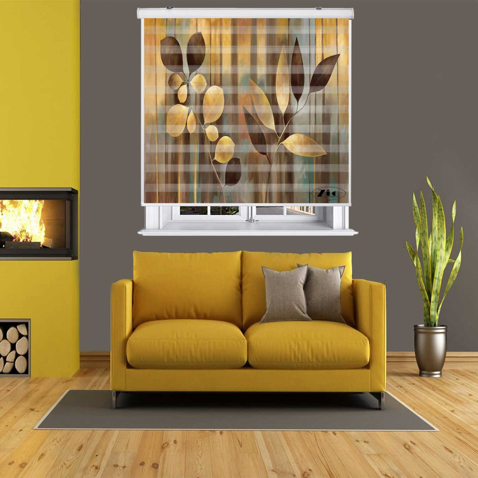پرده زبرا زیو کد 3D1459 سایز 150X150 سانتی متر