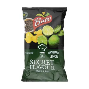 چیپس سیب زمینی با طعم فلفل سیاه و لیمو ترش باتو - 60 گرم  