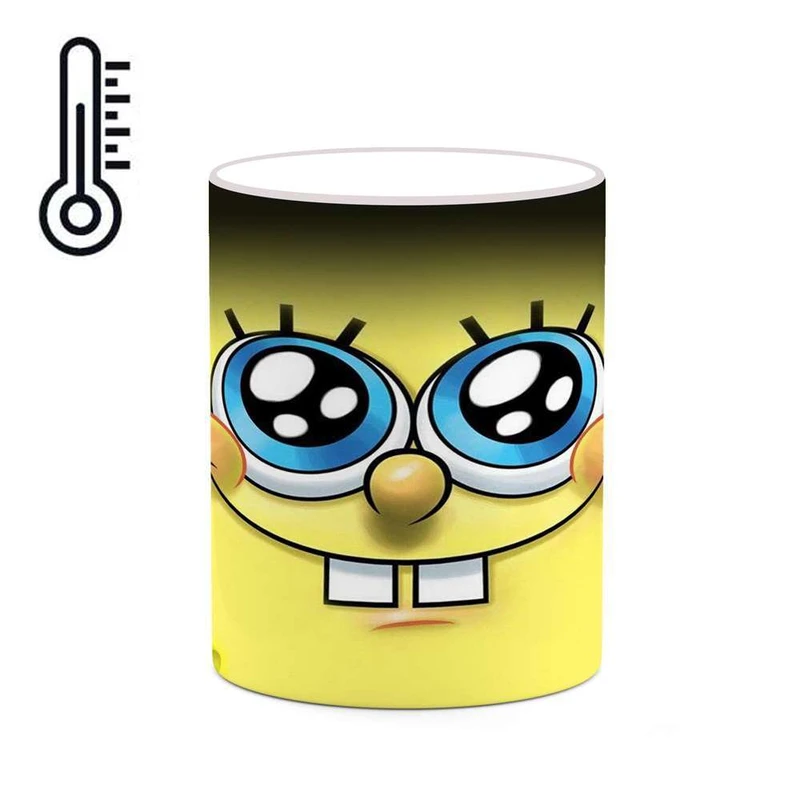 ماگ حرارتی کاکتی مدل کارتون باب اسفنجی کد mgh23484