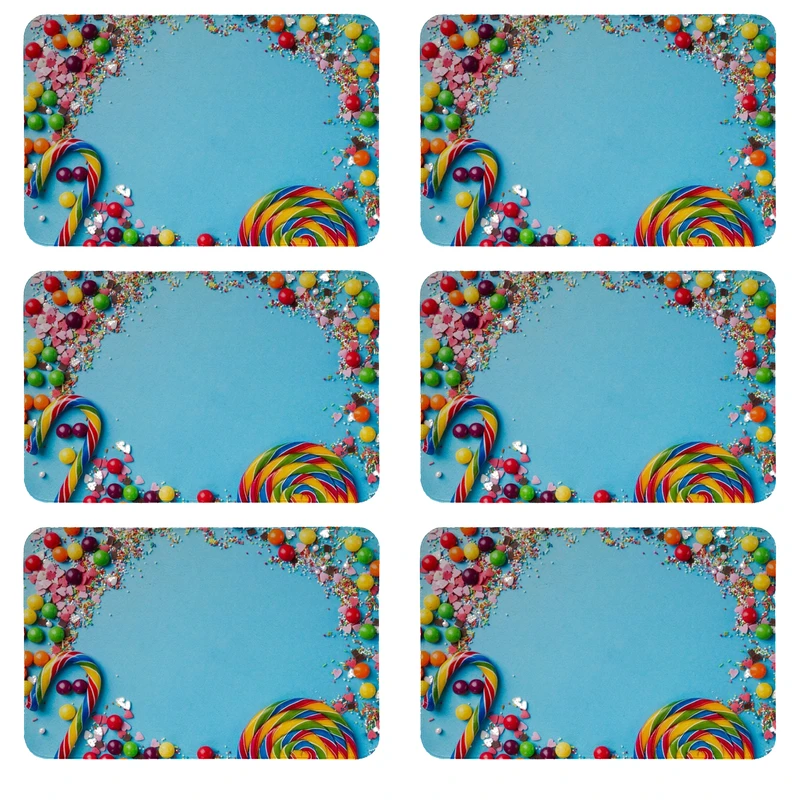 زیربشقابی طرح آبنبات کد 8129 بسته 6 عددی