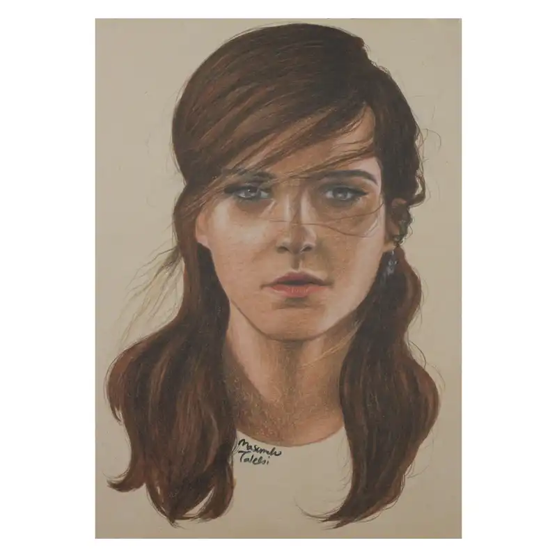 نقاشی مداد رنگی مدل اما واتسون کد 01