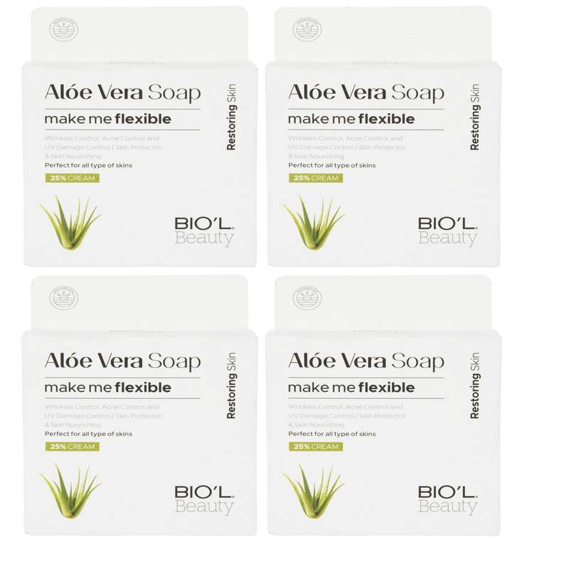 صابون شستشو بیول مدل آلوئه ورا وزن 100 گرم مجموعه 4 عددی