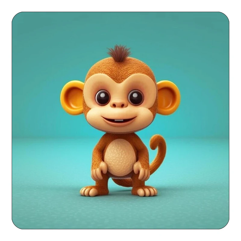 مگنت کاکتی طرح حیوانات کارتونی مدل mp27788