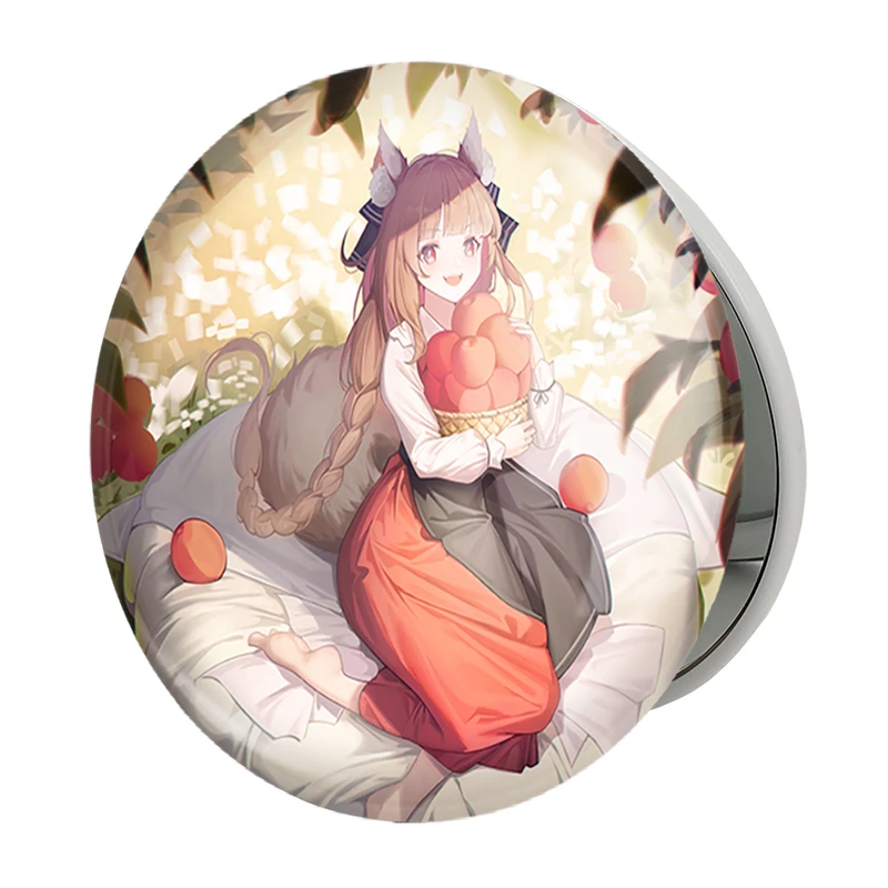 آینه جیبی خندالو طرح هولو انیمه ادویه و گرگ مدل تاشو کد 36134