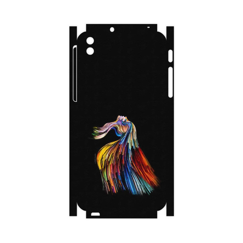 برچسب پوششی ماهوت مدل Rainbow Hair Digital Art-FullSkin مناسب برای گوشی موبایل اچ تی سی Desire 816