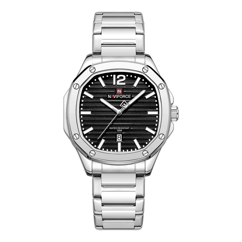 ساعت مچی عقربه‌ای کوارتز مردانه نیوی فورس مدل NF9243SB