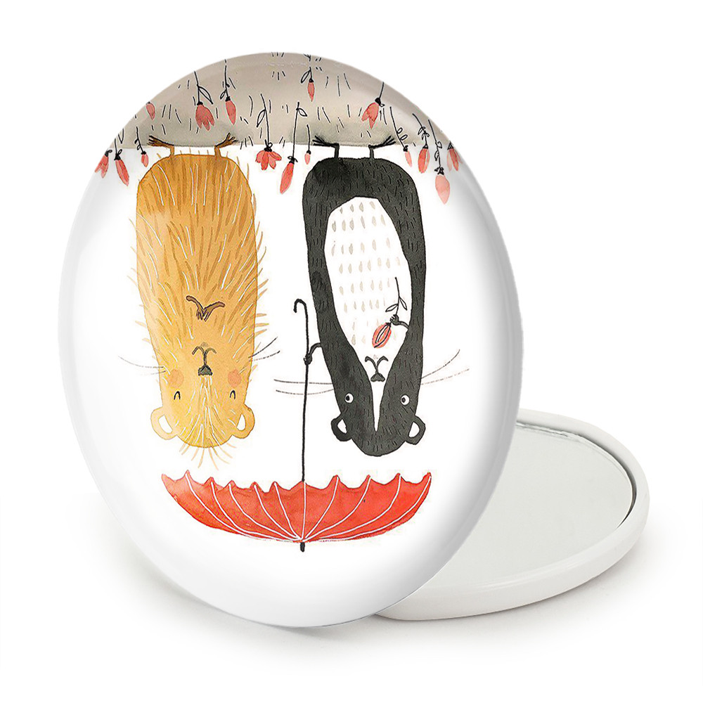 آینه جیبی خندالو طرح موش مدل تاشو کد 5228