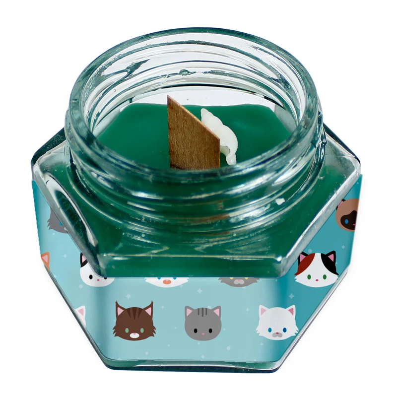 شمع لیوانی طرح گربه فانتزی مدل C300