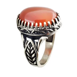 انگشتر مردانه مدل عقیق اصل خراسانq076